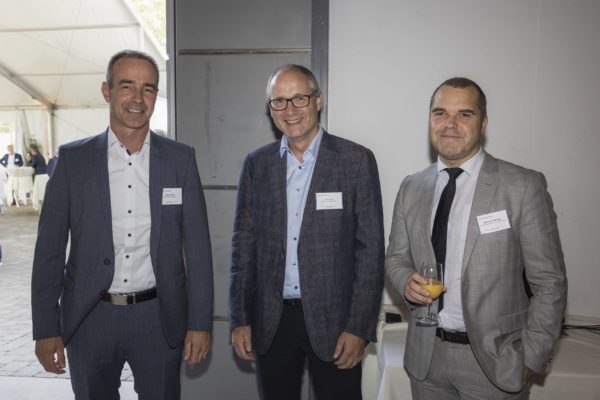 Unternehmertag 2021, Leadership of tomorrow, Bild aufgenommen in der Spoerry Halle in Vaduz am 14.09.2021 
- Patrick Vith, Aldo Frick und Manfred Kaufmann (v.l.) 
FOTO & COPYRIGHT: DANIEL SCHWENDENER